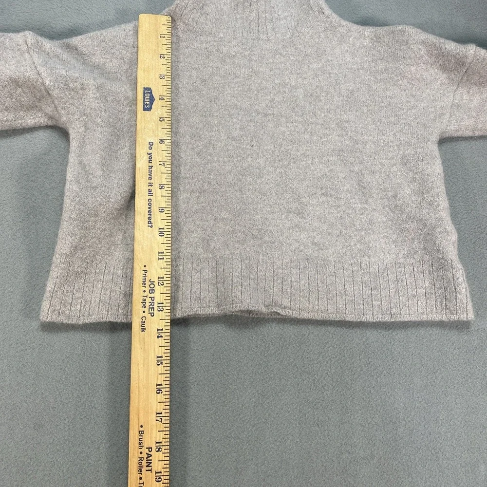 Rachel Zoe Women's Small Cropped Turtleneck Sweater 100% Extrafine Merino Wool